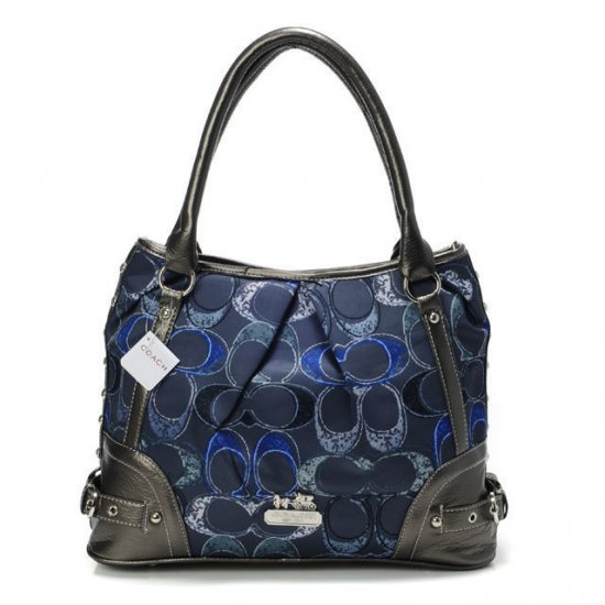 Coach Poppy In Signature Medium Navy Totes AEH